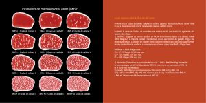Estándares de marmoleo de la carne (BMS):
