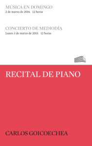 RECITAL DE PIANO - Fundación Juan March