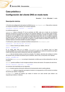 Caso práctico a Configuración del cliente DNS en modo texto