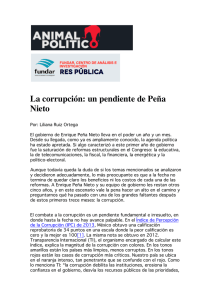 La corrupción: un pendiente de Peña Nieto