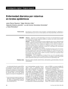 Enfermedad diarreica por rotavirus en brotes epidémicos