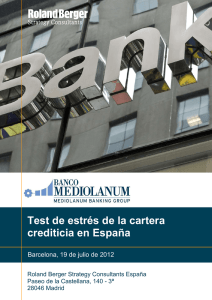 Test de estrés de la cartera crediticia en España