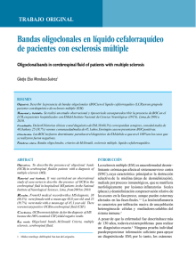 Bandas oligoclonales en líquido cefalorraquídeo de pacientes con