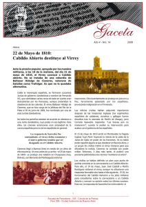 22 de Mayo de 1810: Cabildo Abierto destituye al Virrey