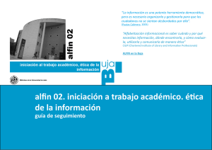 A02: iniciación al trabajo académico, ética de la información