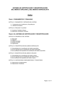 Reglamento de Certificación y Recertificación del médico cirujano y