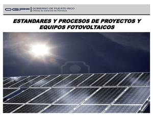 estandares y procesos de proyectos y equipos fotovoltaicos
