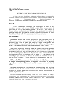 SENTENCIA DEL TRIBUNAL CONSTITUCIONAL En Lima, a los