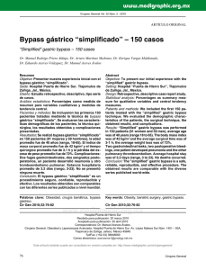 Bypass gástrico “simplificado” – 150 casos