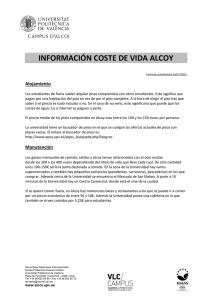 Coste de vida - UPV Universitat Politècnica de València