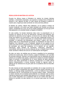 Resolución en materia de Justicia - Juventudes Socialistas de España