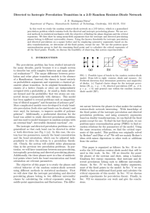 Directed to Isotropic Percolation Transition in a 2-D Random