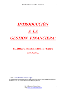 introducción a la gestión financiera