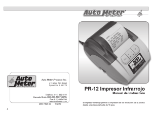 PR-12 Impresor Infrarrojo Manual de Instrucción