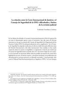 La relación entre la Corte Internacional de Justicia