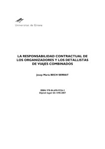 La responsabilidad contractual de los organizadores y los