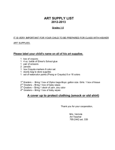 art supply list 2012-2013