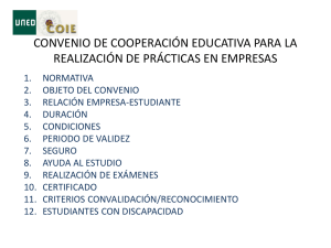 CONVENIO DE COOPERACIÓN EDUCATIVA PARA LA