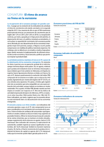 COYUNTURA • El ritmo de avance no frena en la eurozona