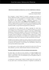 PRINCIPALES MODIFICACIONES DE LA LEY DE COMPETENCIA