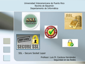 SSL – Secure Socket Layer