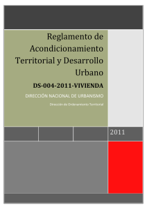 Reglamento de Acondicionamiento Territorial y de Desarrollo U
