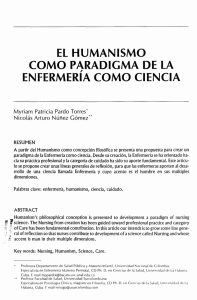 EL HUMANISMO COMO PARADIGMA DELA ENFERMERíA COMO