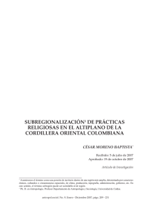 subregionalización1 de prácticas religiosas en el altiplano de la