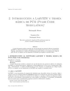 2. Introducción a LabVIEW y teoría básica de PCM (Pulse Code