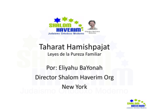 Taharat Hamishpajat - Shalom Haverim Org