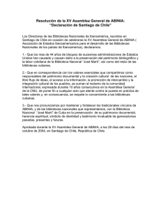 Resolución de la XV Asamblea General de ABINIA: “Declaración de