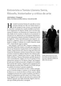 Entrevista a Tomàs Llorens Serra, filósofo, historiador y crítico de arte