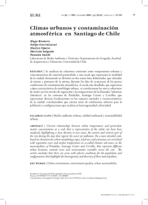 Climas urbanos y contaminación atmosférica en Santiago de Chile