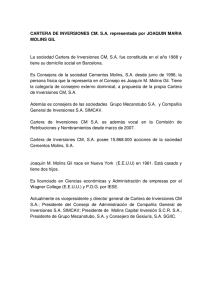 CARTERA DE INVERSIONES, C.M., S.A.