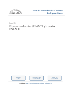 El proyecto educativo SEP-SNTE y la prueba ENLACE. Revista