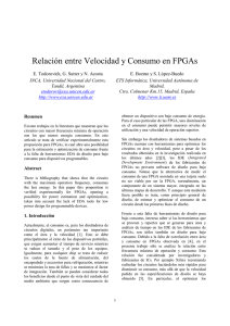 Relación entre Velocidad y Consumo en FPGAs