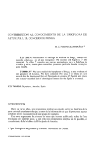 Contribución al conocimiento de la Brioflora de Asturias. I