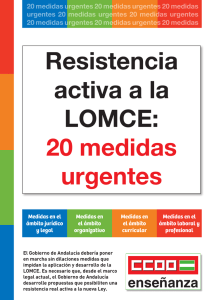 Resistencia activa a la LOMCE: 20 medidas urgentes