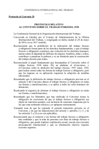 Protocolo relativo al Convenio sobre el Trabajo Forzoso, 1930
