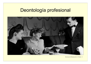 Deontología profesional - Escuela de hostelería San Lorenzo