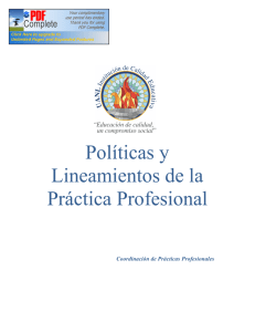 Políticas y Lineamientos de la Práctica Profesional