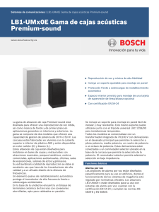 LB1‑UMx0E Gama de cajas acústicas Premium‑sound