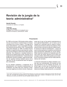 Revisión de la jungla de la teoría administrativa - E-journal