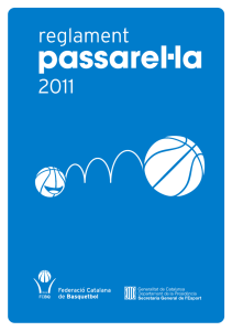 Reglament Passarel·la - Federació Catalana de Basquetbol