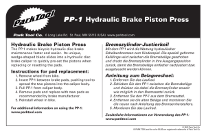 PP-1 Hydraulic Brake Piston Press