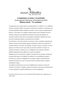 X OLIMPIADA: LO LEGAL Y LO LEGÍTIMO Universidad de