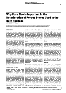 Why Pore Size Is Important in the Deterioration of Porous Stones