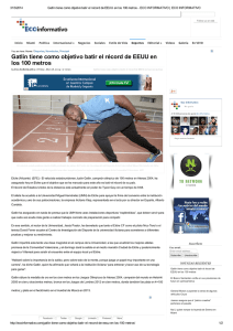 Gatlin tiene como objetivo batir el récord de EEUU en los 100 metros