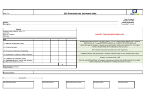 Financial and Economical Data