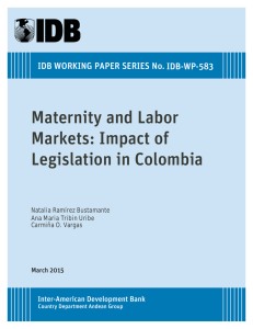 Maternity and Labor Markets: Impact of Legislation in Colombia